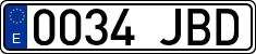 License plates of Spain, Ordinary (2000)