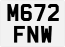 License plate of the United Kingdom, 1983 year system