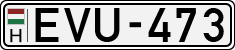 license plates of Hungary, Cars (1990)