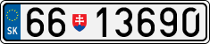 License plate of Slovakia, Military
