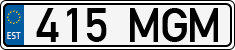 License plate of Estonia, Regular car plates