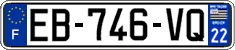 French license plate, SIV (ordinary)