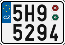 License plate of the Czech Republic, Cars (2001)