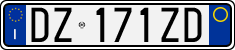 License plate of Italy, Cars (1994 year series)
