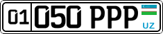 License plate of Uzbekistan, Organizations