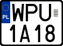 License plates of Poland, Special vehicles and motorcycles
