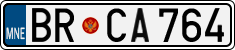 License plate of Montenegro, Cars