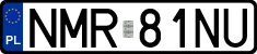 License plates of Poland, Regular car plates