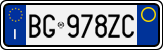 License plate of Italy, Cars (1994 year series)
