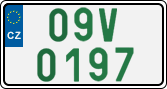 License plate of the Czech Republic, Oldtimers (2001)