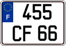 French license plate, FNI