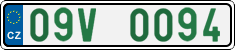 License plate of the Czech Republic, Oldtimers (2001)