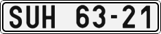 License plate of the Czech Republic, Cars (1960)