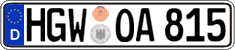 German license plate, Regular plates
