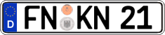 German license plate, Regular plates