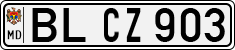 License plate of Moldova, Cars (1992)