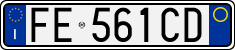 License plate of Italy, Cars (1994 year series)