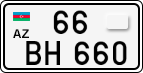 License plate of Azerbaijan, Cars