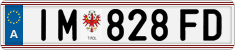 License plate of Austria, Regular plates
