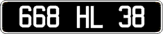 French license plate, FNI