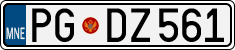 License plate of Montenegro, Cars