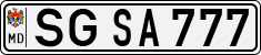 License plate of Moldova, Cars (1992)