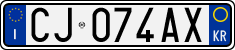 License plate of Italy, Cars (1994 year series)