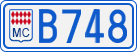 License plate of Monaco, Cars