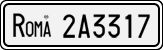 License plate of Italy, Cars (1927 year series)