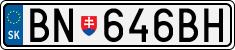 License plate of Slovakia, Cars