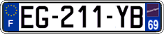 French license plate, SIV (ordinary)