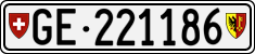 License plate of Switzerland, Cars