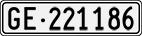 License plate of Switzerland, Cars