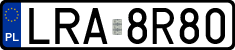 License plates of Poland, Regular car plates