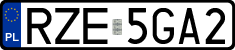 License plates of Poland, Regular car plates