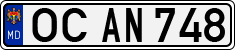 License plate of Moldova, Cars (1992)
