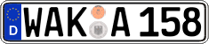German license plate, Regular plates