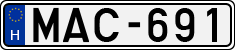 license plates of Hungary, Cars (1990)