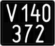 License plate of Austria, 1947 year system