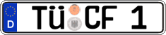 German license plate, Regular plates
