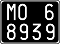 License plate of Italy, Cars (1927 year series)