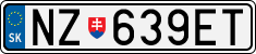 License plate of Slovakia, Cars