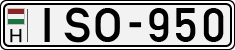 license plates of Hungary, Cars (1990)