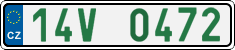 License plate of the Czech Republic, Oldtimers (2001)