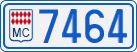 License plate of Monaco, Cars