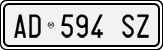 License plate of Italy, Cars (1994 year series)
