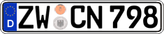 German license plate, Regular plates