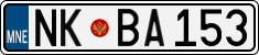 License plate of Montenegro, Cars