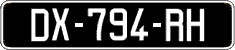French license plate, SIV (oldtimers)