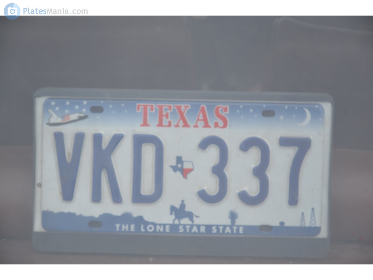 VKD-337, License plate without vehicle 